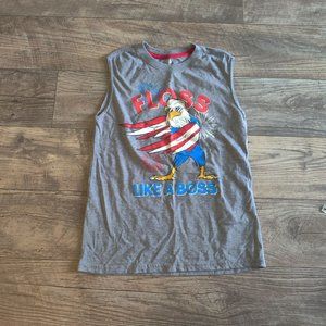 Boys 4th of July Floss Like A Boss tanktop